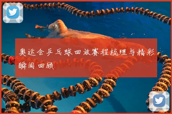 奥运会乒乓球回放赛程梳理与精彩瞬间回顾
