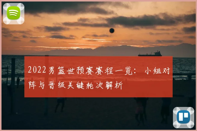 2022男篮世预赛赛程一览：小组对阵与晋级关键轮次解析